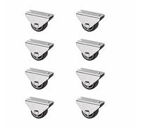 SOTECH Lot de 8 Roulettes caissons PASSAU (Ø 25 mm, pour montage sous-structure, gris foncé) Roulette fixe Idéale pour les caissons de lit et les tiroirs au sol