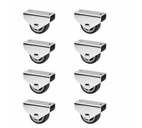 SOTECH Lot de 8 Roulettes caissons PASSAU (Ø 30 mm, pour montage sous-structure, gris foncé) Roulette fixe Idéale pour les caissons de lit et les tiroirs au sol
