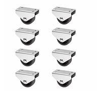 SOTECH Lot de 8 Roulettes caissons PASSAU (Ø 40 mm, pour montage sous-structure, gris foncé) Roulette fixe Idéale pour les caissons de lit et les tiroirs au sol