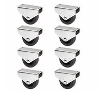 SOTECH Lot de 8 Roulettes caissons PASSAU (Ø 50 mm, pour montage sous-structure, gris foncé) Roulette fixe Idéale pour les caissons de lit et les tiroirs au sol