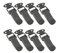 SOTECH Lot de 8 verrous à tension LATCH aspect acier inoxydable 78 mm avec pince à bascule et levier de fermeture pour boîtes à outils, coffres, tables, placards