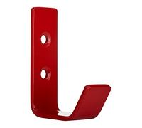 SOTECH Loxten Crochet mural en acier inoxydable véritable avec bords arrondis 60 x 20 x 45 mm d'épaisseur Rouge signal/crochet mural de 3 mm d'épaisseur