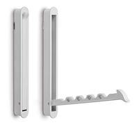 SOTECH Moderne Crochet Rabattable ZILLY à Encaisser Blanc HxL 140x16 mm Entraxe 128 mm Crochet pour Vêtements Patère de