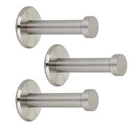 SOTECH Pack de 3 patères SOTECH TALEA avec véritable plaque en acier inoxydable massif comprenant le matériel de fixation Ø 10/15 mm longueur 50 mm longueur totale 53 mm crochet mural