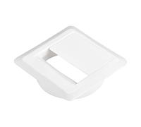 SOTECH Passage de câble diamètre 60 mm (70 x 70 mm, profondeur d'encastrement 15,5 mm, blanc) Passage de bureau encastré