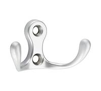 SOTECH Patère MAREEN Chrome mat 29 x 51 x 23,5 mm - Espacement des trous 17 mm - 2 postes - Crochets doubles