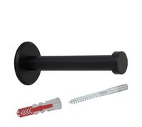 SOTECH patère TALEA en acier inoxydable massif anodisé noir (Ø 10/15 mm longueur 70 mm, longueur totale 73 mm) patère murale avec plaque pour montage mural patère avec matériel de fixation