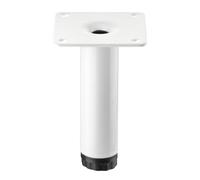 SOTECH Pied de meuble Hauteur 100 mm LIMA, Ø 25 mm Réglable en 10 mm blanc | mat pour armoire Pied de vitrine
