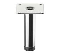 SOTECH Pied de meuble hauteur 100 mm LIMA, Ø 25 mm réglable en 10 mm chrome | poli pied de vitrine