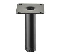 SOTECH Pied de meuble Hauteur 100 mm LIMA, Ø 25 mm Réglable en 10 mm noir | mat Pied de vitrine