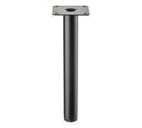 SOTECH Pied de meuble hauteur 200 mm LIMA, Ø 25 mm réglable en 10 mm noir | mat d'armoire pied de vitrine