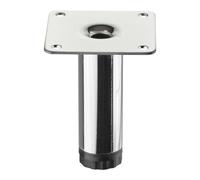 SOTECH Pied de meuble Hauteur 80 mm LIMA, Ø 25 mm Réglable en 10 mm Chrome | poli Pied de vitrine