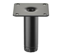 SOTECH Pied de meuble Hauteur 80 mm LIMA, Ø 25 mm Réglable en 10 mm noir | mat Pied de vitrine