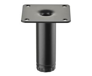 SOTECH Pied de meuble Hauteur 80 mm LIMA, Ø 25 mm Réglable en 10 mm noir | mat Pied de vitrine