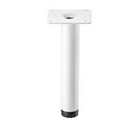 SOTECH Pied de meuble LIMA Hauteur 150 mm, Ø 25 mm Réglable en hauteur 10 mm blanc mat Pied de vitrine Pied de socle Pied d'armoire
