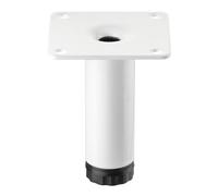 SOTECH Pied de meuble LIMA hauteur 80 mm, Ø 25 mm réglable en hauteur 10 mm blanc mat pied de vitrine pied de socle d'armoire