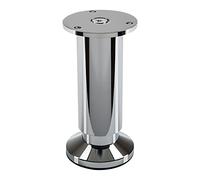 SOTECH Pied de meuble TERRA hauteur 120 mm chrome poli Pied d'armoire réglable en hauteur jusqu'à max. 15 mm, charge jusqu'à 250 kg