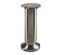 SOTECH Pied de meuble TERRA hauteur 150 mm aspect inox brossé Pied de support réglable en hauteur jusqu'à max. 15 mm, charge 250 kg