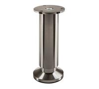 SOTECH Pied de Meuble Terra Hauteur 150 mm Aspect INOX brossé Pied de Support réglable en Hauteur jusqu'à Max. 15 mm, Charge 250 kg