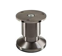 SOTECH Pied de meuble TERRA hauteur 50 mm aspect inox brossé Pied de canapé réglable en hauteur jusqu'à max. 15 mm, charge maximale 250 kg