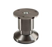 SOTECH Pied de meuble TERRA hauteur 50 mm aspect inox brossé réglable en hauteur jusqu'à max. 15 mm charge maximale 250 kg