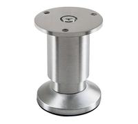 SOTECH Pied de meuble TERRA hauteur 80 mm alu brossé réglable en hauteur jusqu'à max. 15 mm charge jusqu'à 250 kg