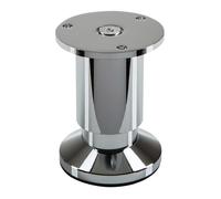 SOTECH Pied de Meuble Terra Hauteur 80 mm Chrome Poli Pied d'armoire réglable en Hauteur jusqu'à Max. 15 mm, Charge jusqu'à 250 kg