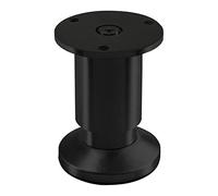 SOTECH Pied de meuble TERRA hauteur 80 mm noir anodisé Pied de canapé réglable en hauteur jusqu'à max. 15 mm, charge 250 kg