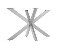SOTECH Piètement SPIDER - Pieds de Table Lourds en Acier Inoxydable Brossé - 710 x 1200 x 680 mm - Montage Facile
