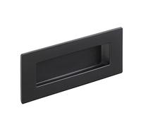 SOTECH Poignée coquille EL-11 120 x 50 mm noir mat (double revêtement par poudre) Poignée à encastrer en acier inoxydable