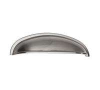 SOTECH Poignée coquille NICK aspect inox Distance de perçage 96 mm Poignée de meuble