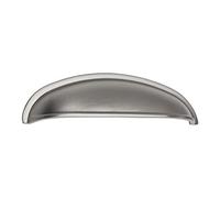 SOTECH Poignée coquille NICK aspect inox mat Distance de perçage 96 mm Poignée de pharmacie Poignées à encastrer Poignées coquilles de