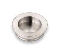 SO-TECH® Poignée cuvette ronde encastrable Poignée de meuble EL-07 Acier affiné Ø 40 mm