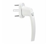 SOTECH Poignée de fenêtre avec bouton poussoir et grille 45° 28 x 151 x 62 mm aluminium blanc poignée de porte pati