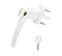 SOTECH Poignée de fenêtre en aluminium BRIS (151 x 28,5 x 62 mm) blanc verrouillable avec 2 clés Sécurité