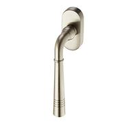 SOTECH Poignée de fenêtre FREJA Aspect acier inoxydable sur rosace ovale Ferrure de fenêtre vintage avec matériel de fixation de