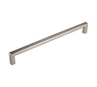 Sotech Poignée de meuble E5 BA 192 mm aspect acier inoxydable, poignée de cuisine, poignée de tiroir de