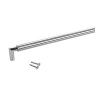 Sotech Poignée de meuble E9 Barre en acier inoxydable BA 480 mm/Ø 16 mm avec socles chromés/La rencontre du design et de la fonction