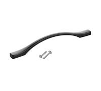 SOTECH Poignée de meuble en aluminium BLACKLINE XV BA 160 mm noir mat (longueur 196 mm, largeur 13,5 mm, hauteur 26 mm) Poignée de cuisine Poignée de commode