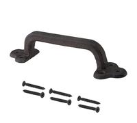 SOTECH Poignée de porte coulissante RUNE Poignée de porte en fonte rustique longueur 22,7 cm hauteur 5 cm fer forgé Poignée de porte