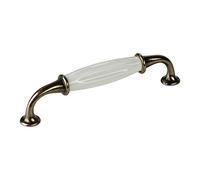 SOTECH poignée en porcelaine META poignée de meuble en porcelaine aspect bronze blanc BA 128 mm
