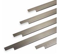 SOTECH Poignée profilée SLIM 445 mm en acier inoxydable brossé à encastrer Poignée de meuble Poignée d'armoire Poignée de cuisine