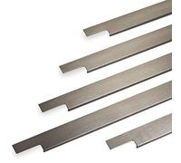 SOTECH Poignée profilée SLIM 445 mm en acier inoxydable brossé à encastrer Poignée de meuble Poignée d'armoire Poignée de cuisine