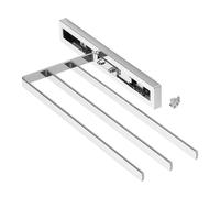 SOTECH Porte-Serviettes Elegance chromé 3 Bras 325 mm insérés, rallonge 470 mm Porte-Serviettes