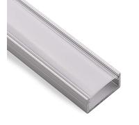 SOTECH Profilé LED pour montage en saillie-PH1 (2000 x 18 x 8,5 mm) pour LED Stripes larges jusqu'à 16 mm (par ex. pour Philips Hue LightStrip) Profilé pour montage en saillie avec cache opale