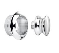 SOTECH Push-Lock Midi Bouton-poussoir Ø 23 mm chrome poli, rosace incluse pour épaisseur de porte de 16 mm, poignée bouton adaptée à la mini-serrure