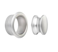 SOTECH Push-Lock Midi Bouton-poussoir Ø 23 mm inox poli, rosace incluse pour épaisseur de porte de 19 mm, poignée adaptée à la mini-serrure