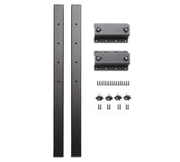 SOTECH Rallonge de plateau de table 600 x 40 x 40 mm noir Ferrure à emboîter pour plateau d'extension de table de repas, bureau, table de conférence