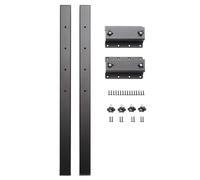 SOTECH Rallonge de plateau de table 600 x 40 x 40 mm noir Ferrure à emboîter pour plateau d'extension de table de repas, bureau, table de conférence