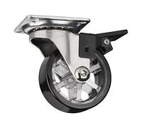 SOTECH Roulette de meuble design RAPID Roulettes Ø 50 mm noires avec frein, capacité de charge 35 Kg, hauteur 64 mm